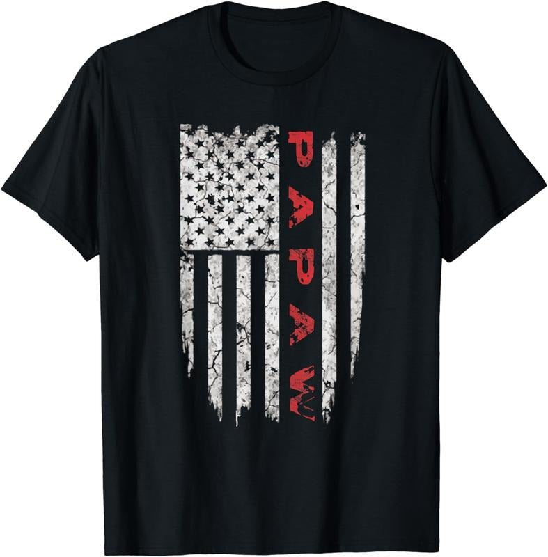 [100% Cotton]Papaw American Flag T-shirt Grandpa Gifts Men Tee Shirts Hoodie, Sweatshirt | GrindPrints.com