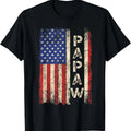 100% Cotton Papaw Grandpa US American Flag Shirt Grandfather Day T-Shirts, Hoodie, Sweatshirt