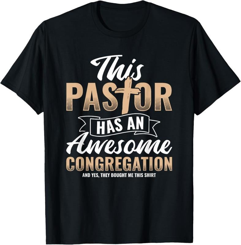 100% Cotton Pastor Has An Awesome Congregation Christian Bought Me This T-Shirt Hoodie, Sweatshirt | GrindPrints.com