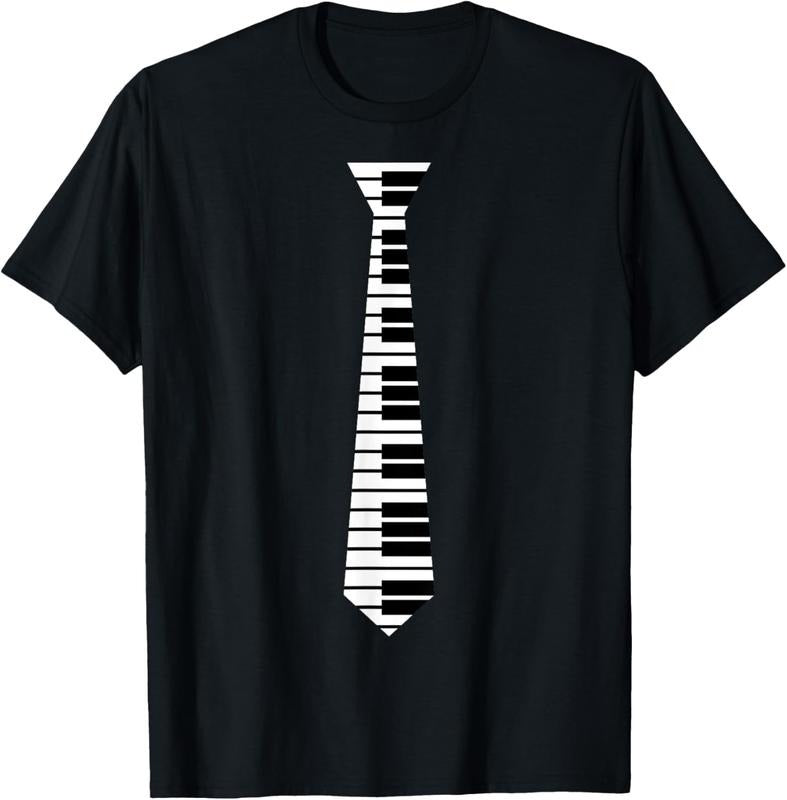 100% Cotton Piano Neck Tie Funny Humorous Keyboard Music Player Fun Gift T-Shirt Hoodie, Sweatshirt | GrindPrints.com