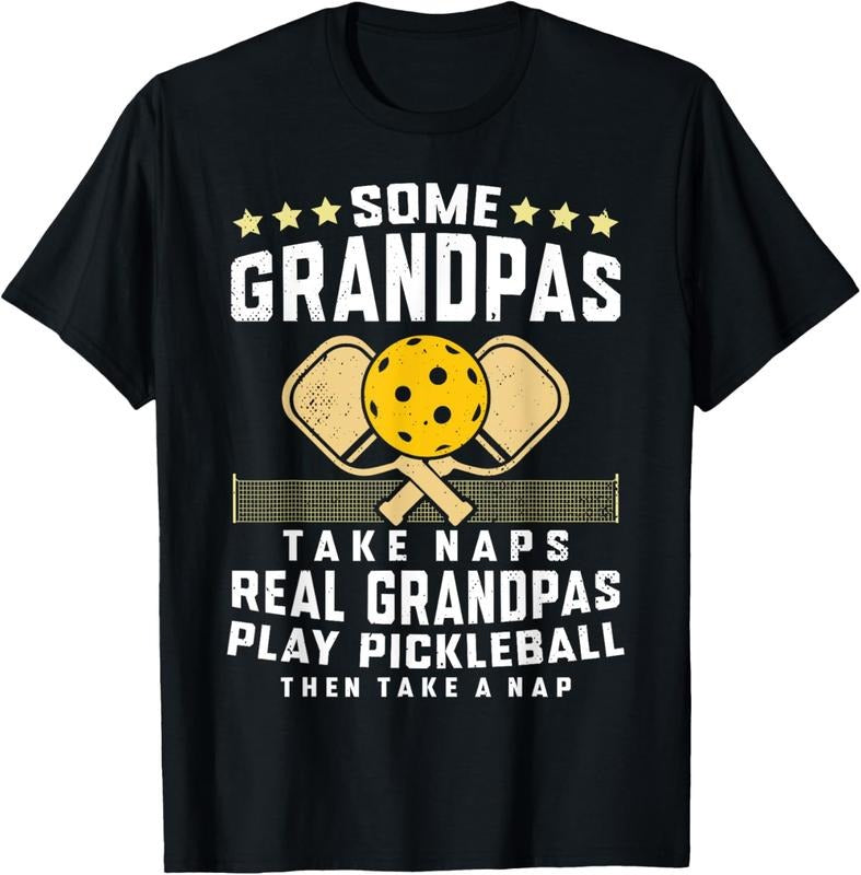 100% Cotton Pickleball Design For Men Grandpa Funny Pickleball Player T-Shirt Hoodie, Sweatshirt | GrindPrints.com