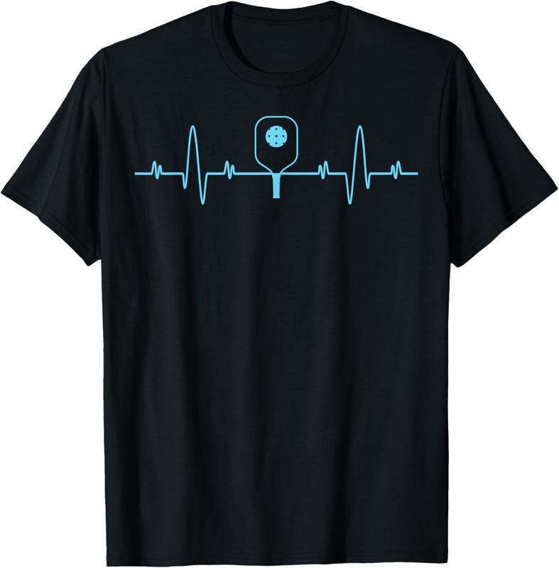 100% Cotton Pickleball Player Heartbeat Shirt - Pickleball Paddle Gifts T-Shirt Hoodie, Sweatshirt | GrindPrints.com