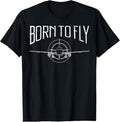 100% Cotton Pilot Born Fly Airplane Aviation Aviator T-Shirts, Hoodie, Sweatshirt