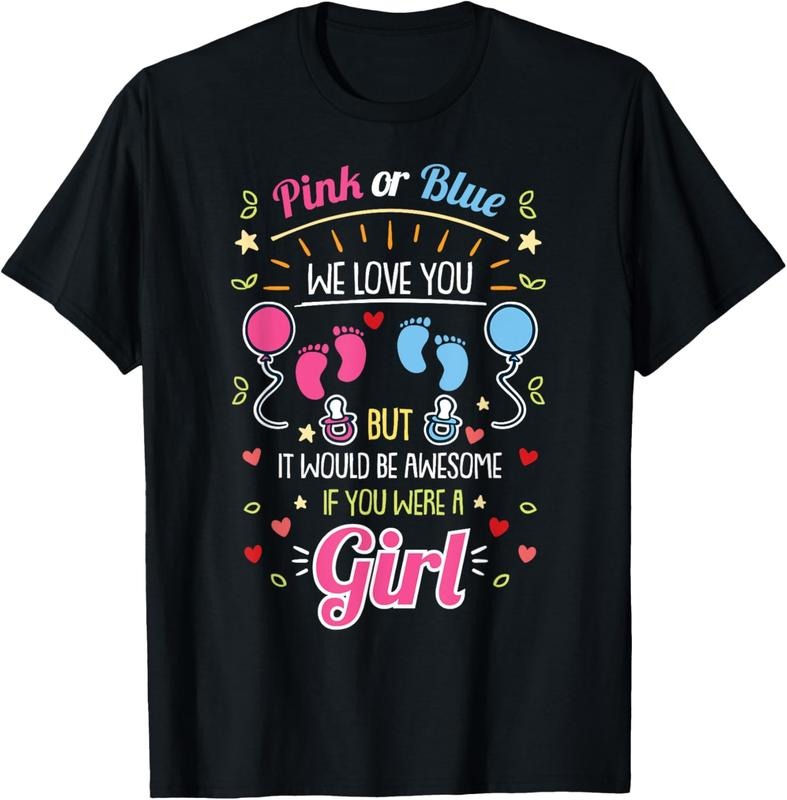 100% Cotton Pink O Blue We Love You Awesome Gender Reveal Pink Team Girl T-Shirt Hoodie, Sweatshirt | GrindPrints.com