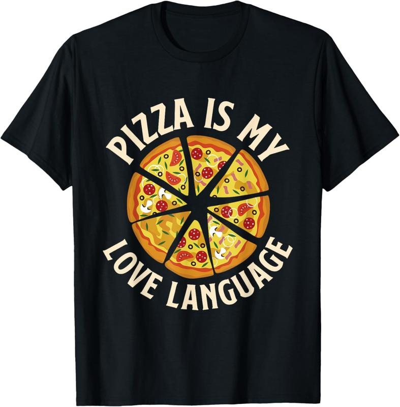 100% Cotton Pizza Is My Love Language - Food Lover Pizza Baker T-Shirt Hoodie, Sweatshirt | GrindPrints.com
