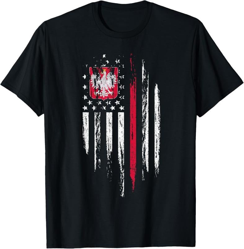 100% Cotton Polish American Flag Combo Poland USA Polska Patriotic Gift T-Shirt Hoodie, Sweatshirt | GrindPrints.com