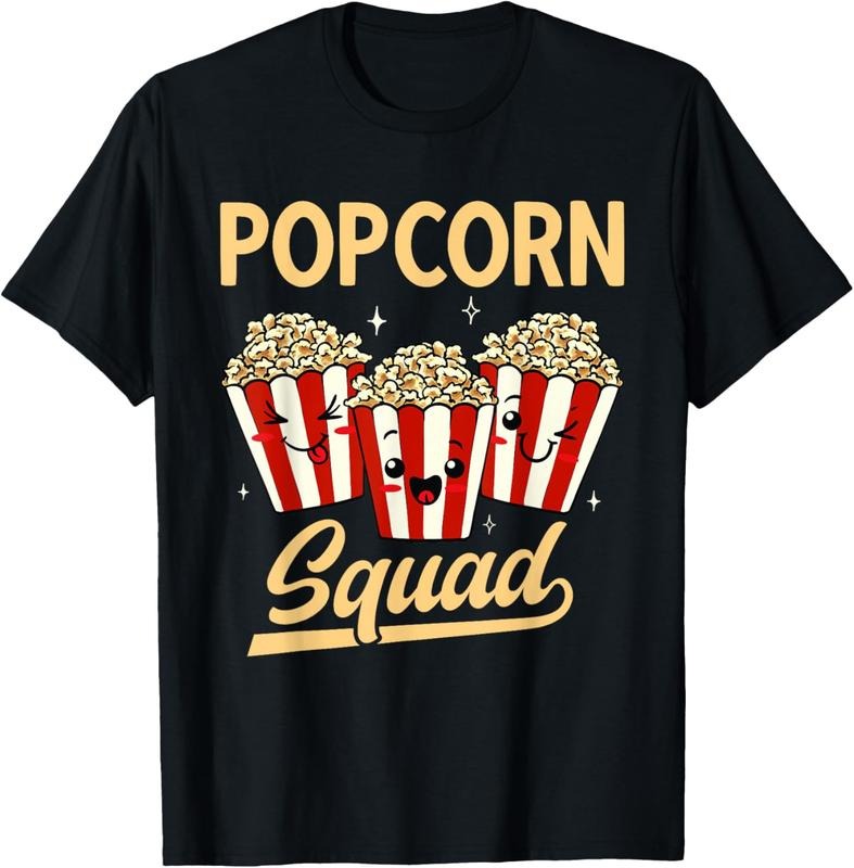 100% Cotton Popcorn Squad Movie Night Snack Popcorn T-Shirt Hoodie, Sweatshirt | GrindPrints.com