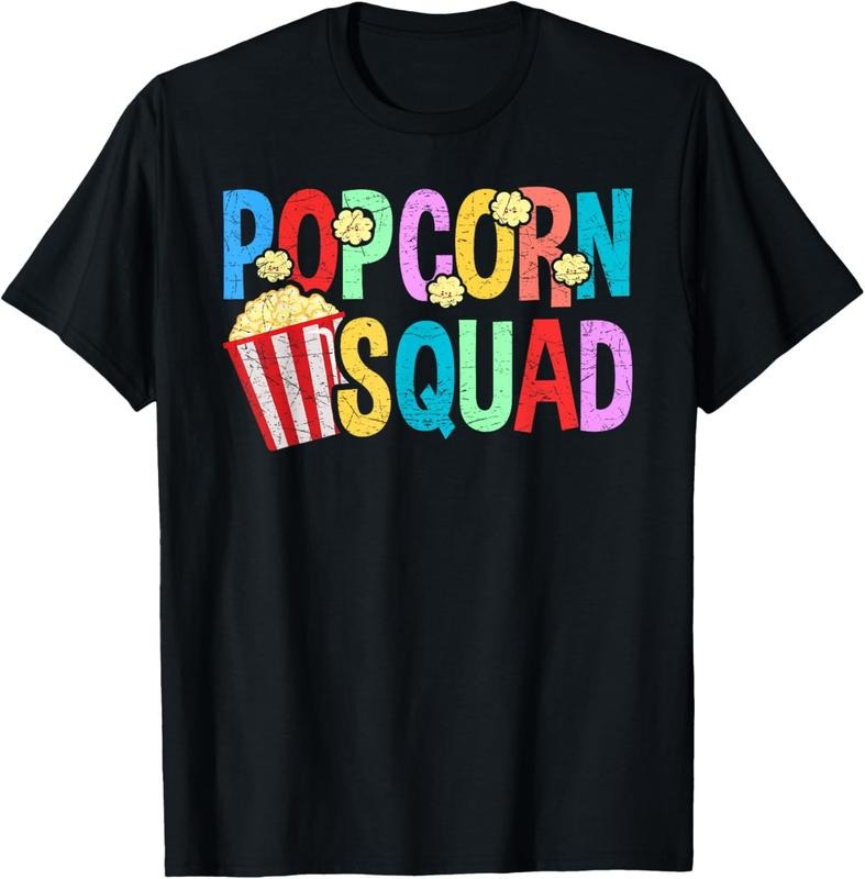 100% Cotton Popcorn Squad Funny Movie Theater T-Shirts, Hoodie, Sweatshirt