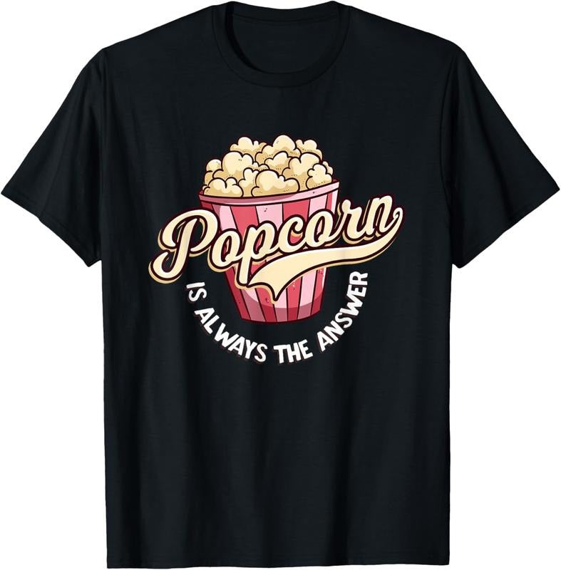 100% Cotton Popcorn Is Always Answer Funny Teens T-Shirts, Hoodie, Sweatshirt