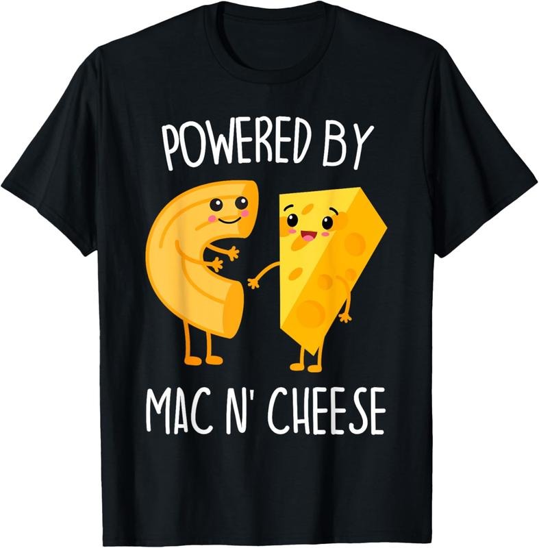 100% Cotton Powered By macaroni n Cheese T-Shirt Hoodie, Sweatshirt | GrindPrints.com