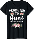 100% Cotton Promoted Aunt 2025 Pregnancy Announcement Aunt T-Shirts, Hoodie, Sweatshirt