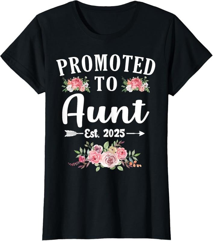 100% Cotton Promoted Aunt 2025 Pregnancy Announcement Aunt T-Shirts, Hoodie, Sweatshirt