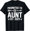 100% Cotton Promoted To Aunt Est 2025 Aunt  Announcement T-Shirt Hoodie, Sweatshirt | GrindPrints.com