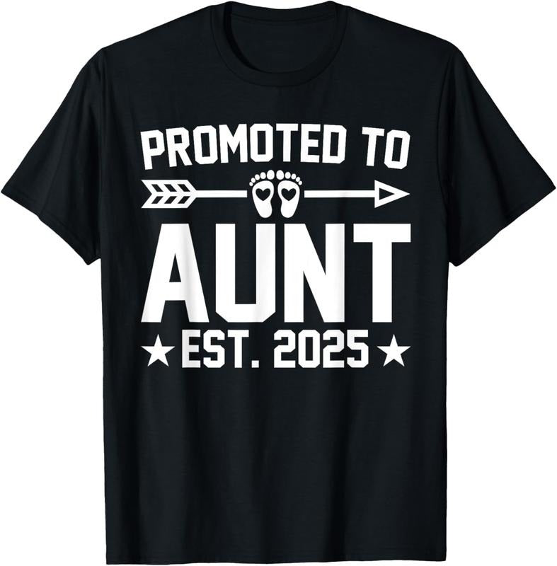 100% Cotton Promoted To Aunt Est 2025 Aunt  Announcement T-Shirt Hoodie, Sweatshirt | GrindPrints.com