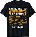 100% Cotton Promoted To GRUMPY of Twins Family est 2025 Loading Match T-Shirt Hoodie, Sweatshirt | GrindPrints.com
