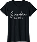 100% Cotton Promoted To Grandma 2025, Grandma Est 2025 T-Shirt Hoodie, Sweatshirt | GrindPrints.com