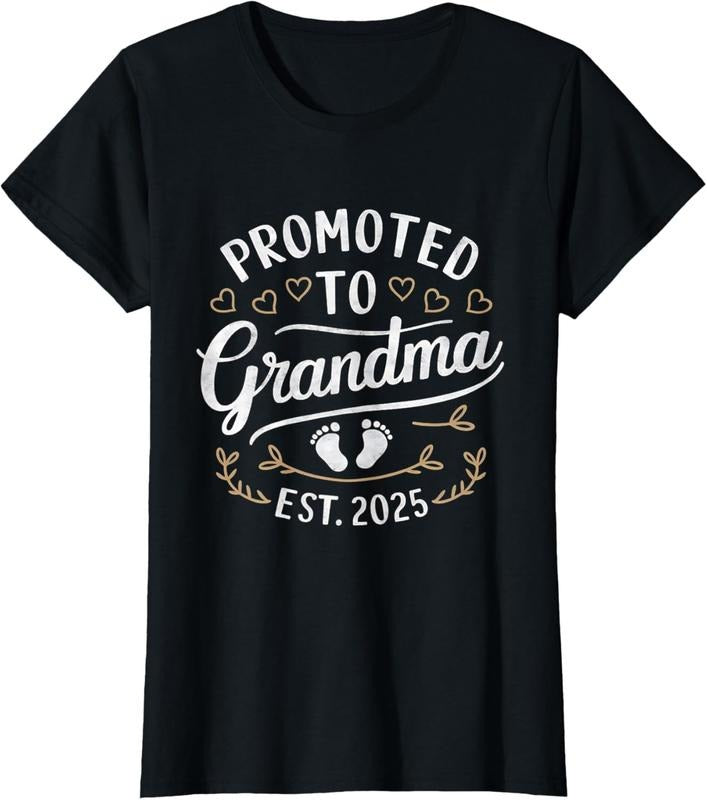 100% Cotton Promoted To Grandma Est. 2025 T-Shirt Hoodie, Sweatshirt | GrindPrints.com