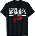 100% Cotton Promoted To Grandpa Again 2025  Announcement Sibling T-Shirt Hoodie, Sweatshirt | GrindPrints.com