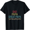 100% Cotton Promoted Great Papa 2024 First Time Dad T-Shirts, Hoodie, Sweatshirt