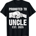 100% Cotton Promoted To Uncle Est. 2025 Pregnancy Announcement T-Shirt Hoodie, Sweatshirt | GrindPrints.com