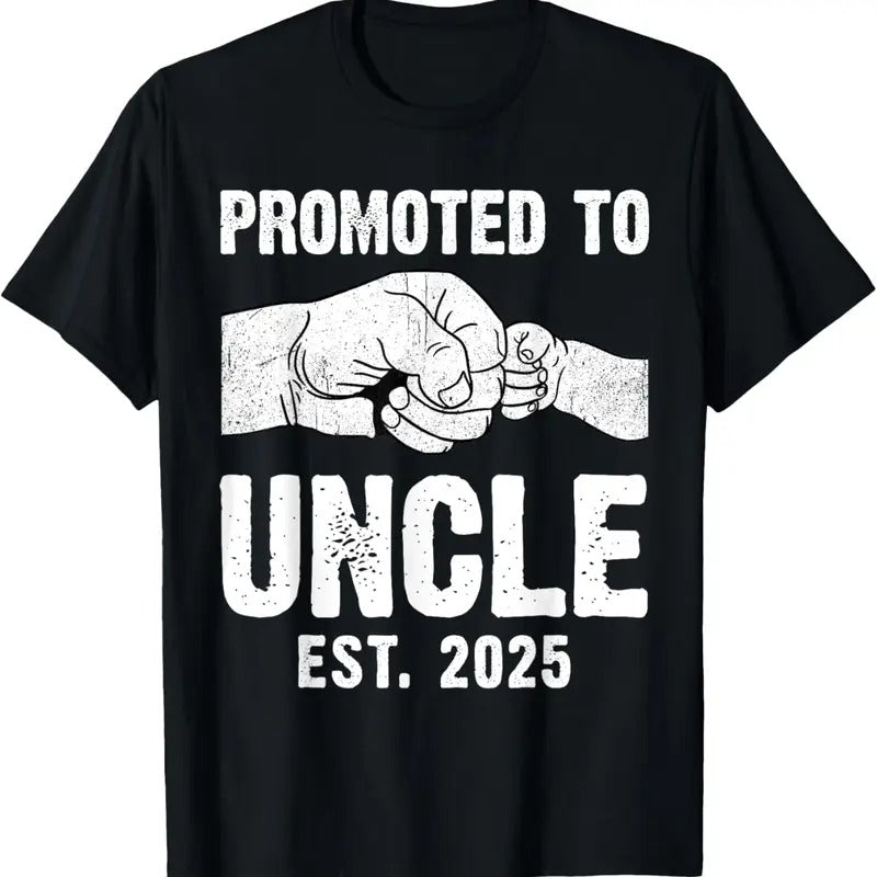 100% Cotton Promoted To Uncle Est. 2025 Pregnancy Announcement T-Shirt Hoodie, Sweatshirt | GrindPrints.com