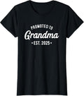 100% Cotton Promoted to Grandma 2025 Soon To Be Grandmother, New Grandma T-Shirt Hoodie, Sweatshirt | GrindPrints.com