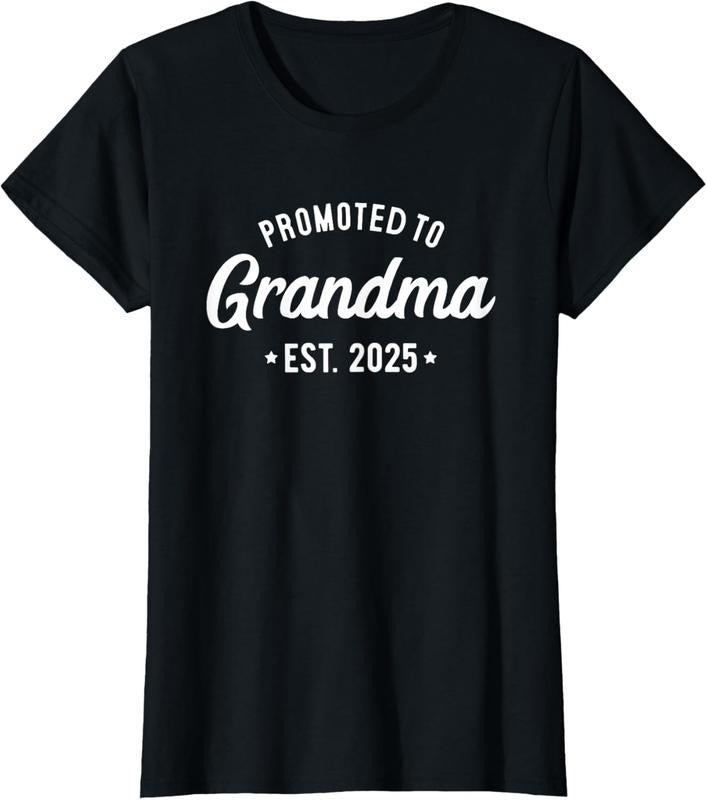 100% Cotton Promoted to Grandma 2025 Soon To Be Grandmother, New Grandma T-Shirt Hoodie, Sweatshirt | GrindPrints.com