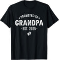 100% Cotton Promoted to Grandpa 2025 Soon To Be, First Time Grandfather T-Shirt Hoodie, Sweatshirt | GrindPrints.com