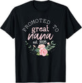 100% Cotton Promoted to Great Grandma 2025 Gifts First Time Grandma Nana T-Shirt Hoodie, Sweatshirt | GrindPrints.com