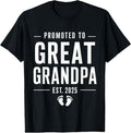 100% Cotton Promoted to Great Grandpa 2025 Soon To Be Greats Grandpa T-Shirt Hoodie, Sweatshirt | GrindPrints.com
