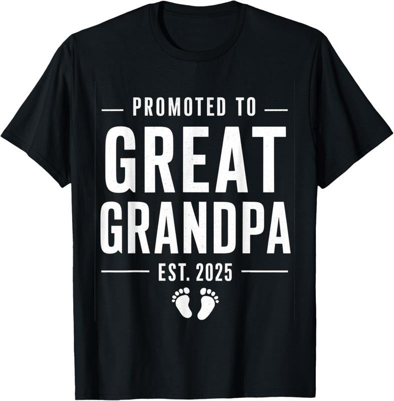 100% Cotton Promoted to Great Grandpa 2025 Soon To Be Greats Grandpa T-Shirt Hoodie, Sweatshirt | GrindPrints.com