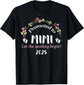 100% Cotton Promoted to Mimi Est 2025 Floral Let The Spoiling Begin T-Shirt Hoodie, Sweatshirt | GrindPrints.com