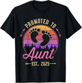 100% Cotton Promoted to aunt 2025 vintage T-Shirt Hoodie, Sweatshirt | GrindPrints.com