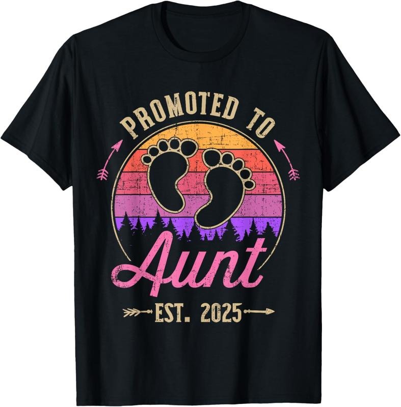 100% Cotton Promoted to aunt 2025 vintage T-Shirt Hoodie, Sweatshirt | GrindPrints.com