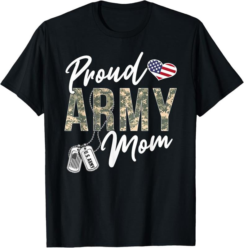 100% Cotton Proud Army Mom Army Graduation Mom US Army Mom Gifts T-Shirt Hoodie, Sweatshirt | GrindPrints.com