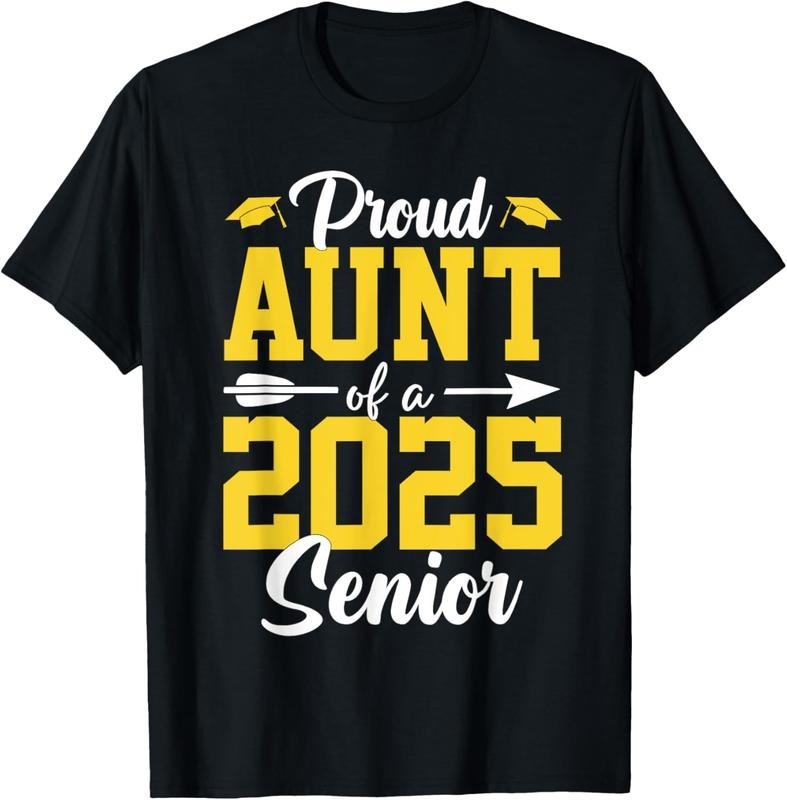 100% Cotton Proud Aunt Of A Senior 2025 Class of 2025 Senior Aunt T-Shirt Hoodie, Sweatshirt | GrindPrints.com
