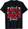 100% Cotton Proud Auntie Of A 2025 Senior Graduate Family Graduation T-Shirt Hoodie, Sweatshirt | GrindPrints.com