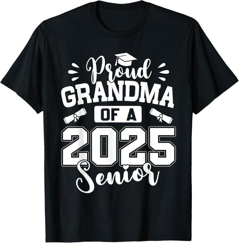 100% Cotton Proud Grandma Of A 2025 Senior Class Of 2025 Graduation T-Shirt Hoodie, Sweatshirt | GrindPrints.com