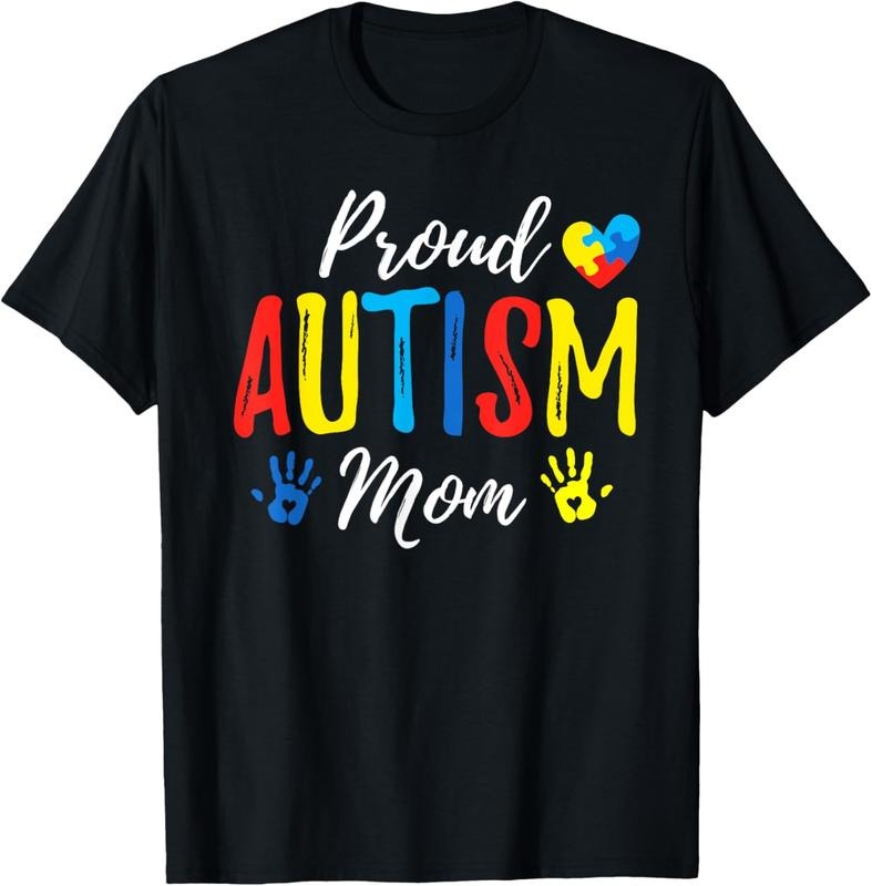 100% Cotton Proud Mom Autism Awareness Family Matching Shirt T-Shirt Hoodie, Sweatshirt | GrindPrints.com