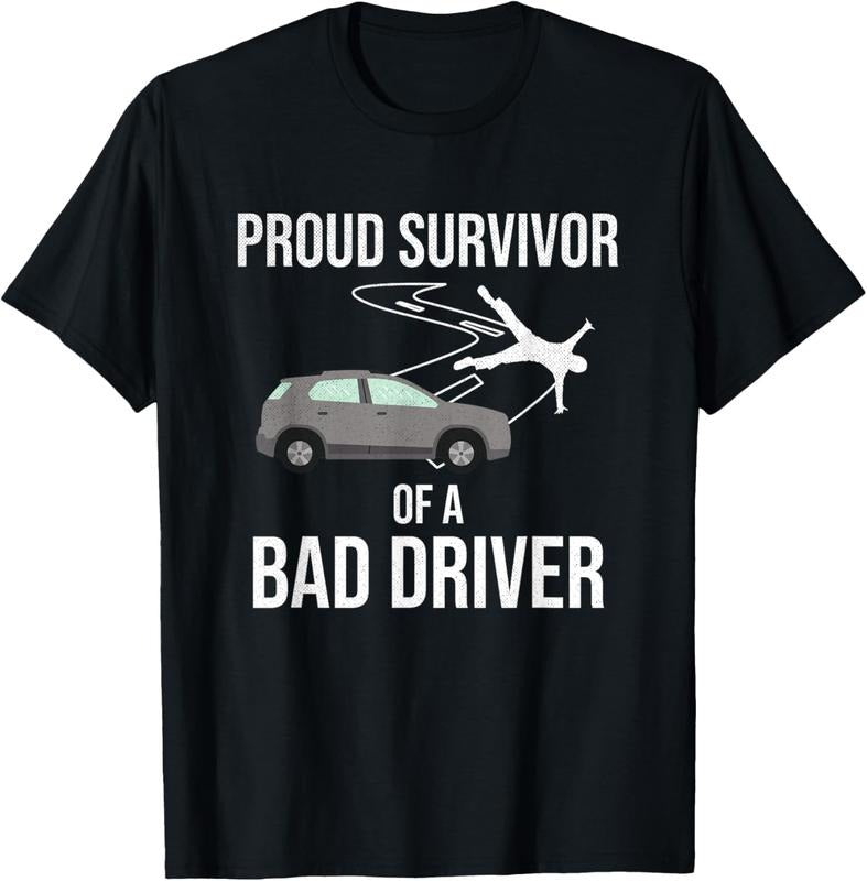 100% Cotton Proud Survivor Bad Driver Car Accident Get Well T-Shirts, Hoodie, Sweatshirt