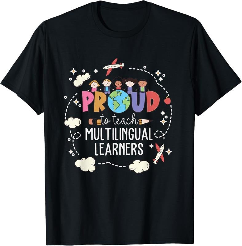 100% Cotton Proud To Teach Multilingual Learner ESL English Teacher T-Shirt Hoodie, Sweatshirt | GrindPrints.com
