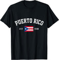 100% Cotton Puerto Rico Est. 1508 Puerto Rican Flag Independence Day T-Shirt Hoodie, Sweatshirt | GrindPrints.com