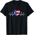 100% Cotton Puerto Rico Flag Heartbeat Pride Grunge Puerto Rican Flag T-Shirt Hoodie, Sweatshirt | GrindPrints.com