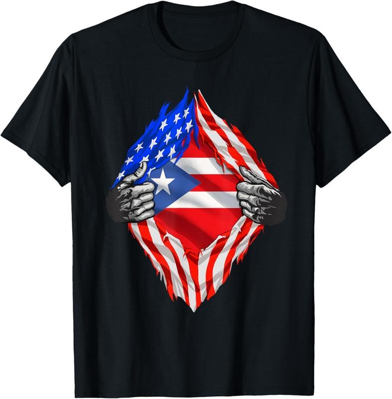 100% Cotton Puerto Rico Super Puerto Rican Flag Patriotic Boricua T-Shirt Hoodie, Sweatshirt | GrindPrints.com
