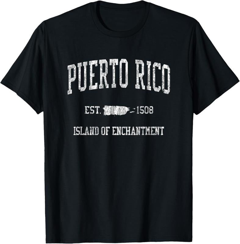 100% Cotton Puerto Rico T-Shirt Vintage Sports Design Puerto Rican Tee T-Shirt Hoodie, Sweatshirt | GrindPrints.com