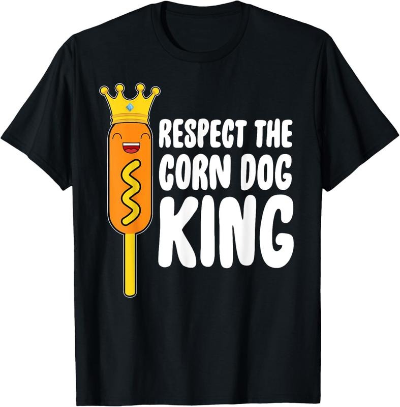 100% Cotton Respect The Corn Dog King T-Shirt Hoodie, Sweatshirt | GrindPrints.com