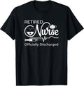 100% Cotton Retired Nurse Officially Discharged Retirement Party Gift T-Shirt Hoodie, Sweatshirt | GrindPrints.com