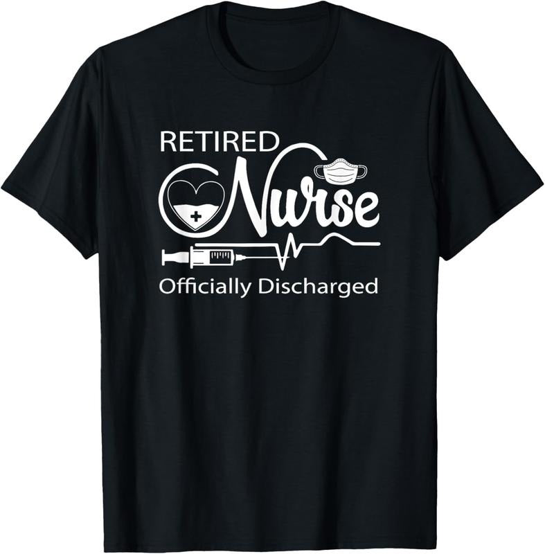 100% Cotton Retired Nurse Officially Discharged Retirement Party Gift T-Shirt Hoodie, Sweatshirt | GrindPrints.com