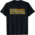 100% Cotton Retired Social Studies Teacher Distressed Retirement Retire T-Shirt Hoodie, Sweatshirt | GrindPrints.com