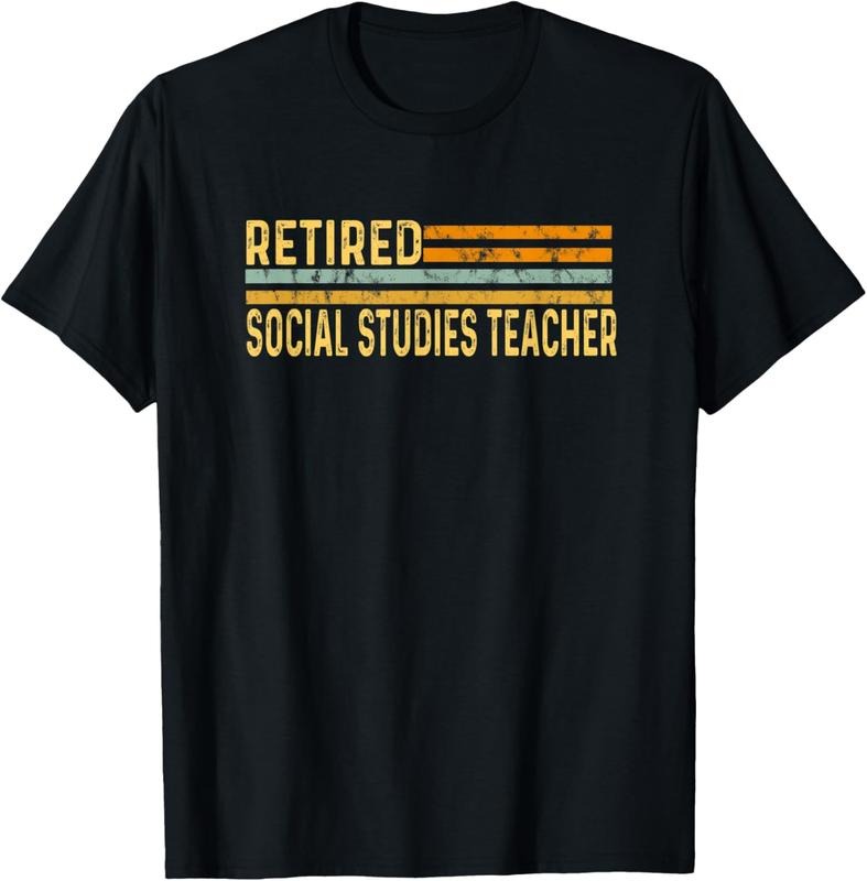 100% Cotton Retired Social Studies Teacher Distressed Retirement Retire T-Shirt Hoodie, Sweatshirt | GrindPrints.com